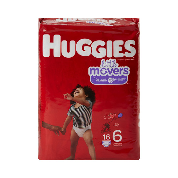 Baby_Diaper_DIAPER__HUGGIES_LITTLE_MOVERS_JUMBO_SZ6_(16/PK_4PK/CS)_Pediatric_Diapers_and_Training_Pants_49693