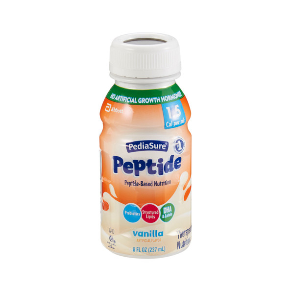 PediaSure Peptide 1.5 Cal Vanilla Pediatric Oral Supplement, 8-ounce Bottle