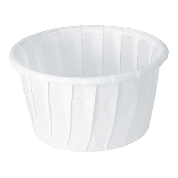 Solo Paper Souffle Cup, White, Disposable, 1.25 oz