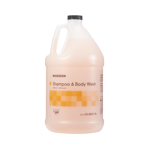 McKesson 2-in-1 Shampoo and Body Wash, Apricot Scent, 1 Gallon Jug