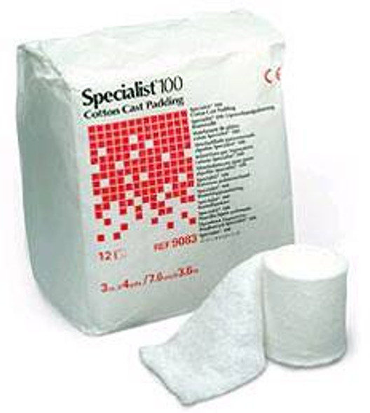 Specialist 100 White Cotton Undercast Cast Padding, 4 Inch x 4 Yard