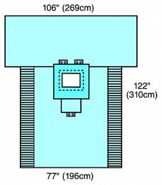Cardinal Health Chest and Surgical Drape, 77 x 106 x 122 Inch