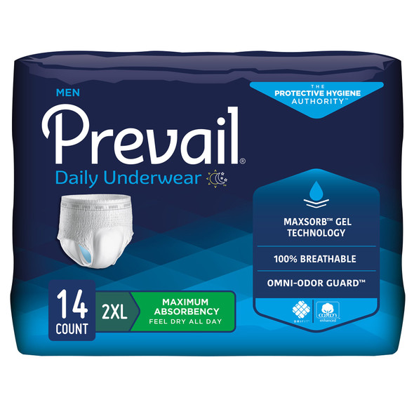 Prevail Daily Underwear Maximum Absorbent Underwear, Extra Extra Large