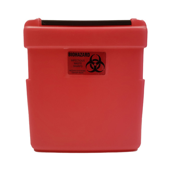 Nesar Systems Replacement Radioactive Sharps Container, 1 Gallon, 8-1/2 x 4 x 9 Inch