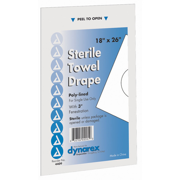 dynarex Nonsterile Towel Surgical Drape, 18 W x 26 L Inch