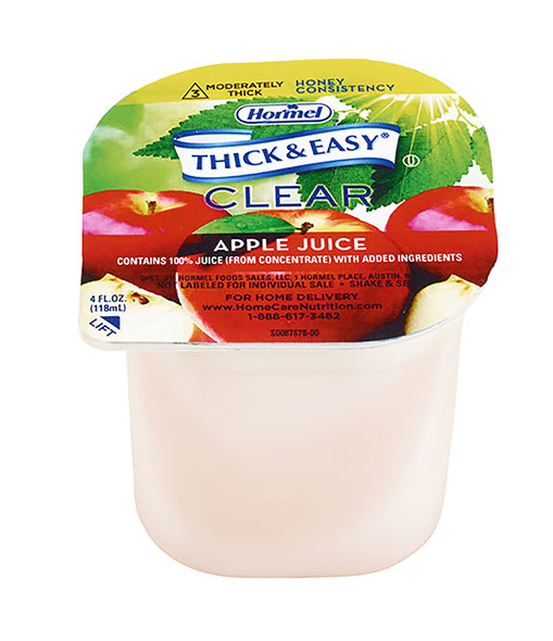 Thick & Easy Clear Honey Consistency Apple Thickened Beverage, 4-ounce Cup