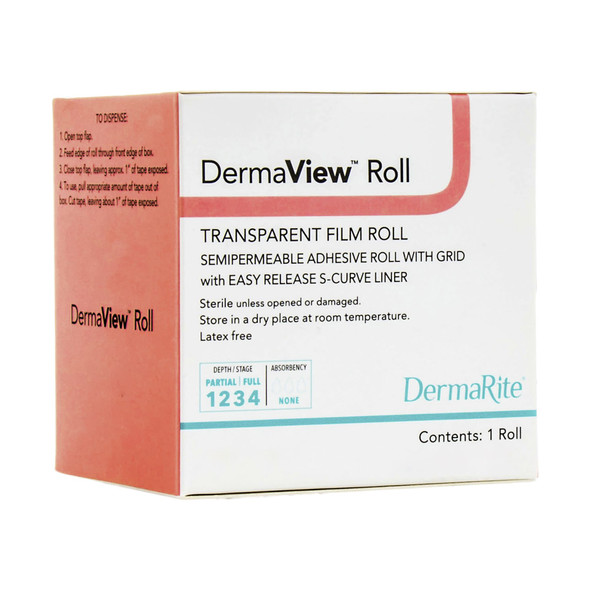 DermaView Transparent Film Dressing, 4 Inch x 11 Yard