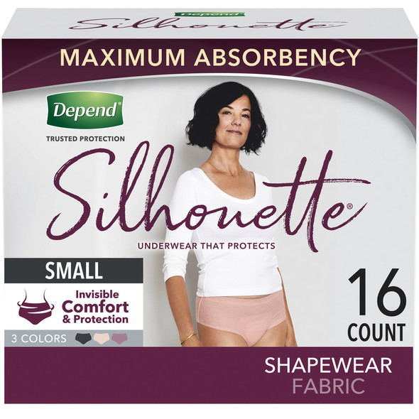 Depend Silhouette Maximum Absorbent Underwear, Small