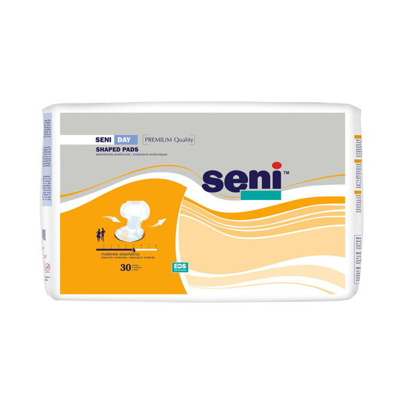 Seni Shaped Pads Moderate Absorbency Incontinence Liner, 25-Inch Length