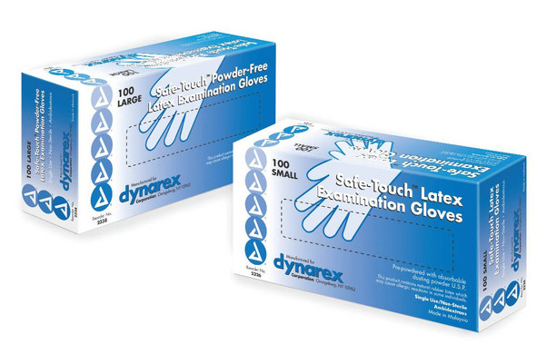 Safe-Touch Latex Exam Glove, Small, Ivory