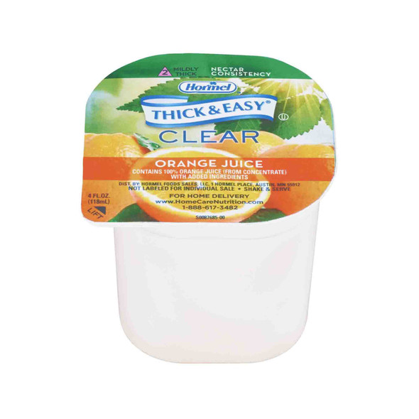 Thick & Easy Clear Honey Consistency Orange Thickened Beverage, 4-ounce Cup