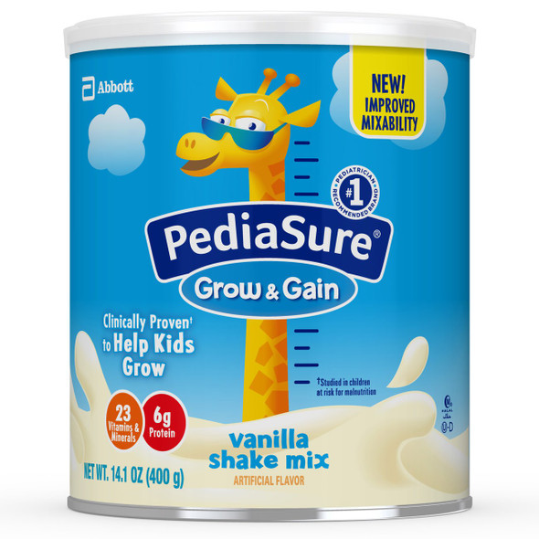 PediaSure Grow & Gain Shake Mix Vanilla Pediatric Oral Supplement, 14.1 oz. Can