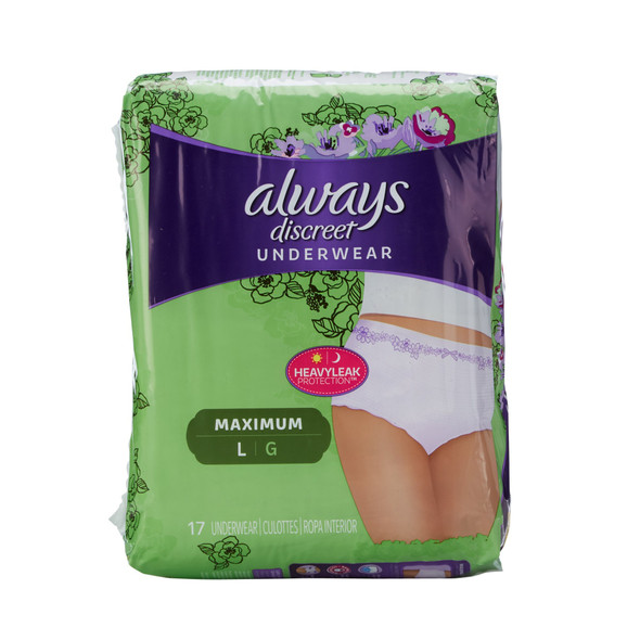 Absorbent_Underwear_UNDERWEAR__PROTECTIVE_ALWAYS_DISCREET_MAXI_LG_(17/_9PG_Adult_Briefs_and_Protective_Undergarments_1205941_889082_10037000887574