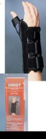 Wrist Brace with Thumb Spica Premier Aluminium / Foam / Nylon / Plastic / Polyester Right Hand Black X-Small