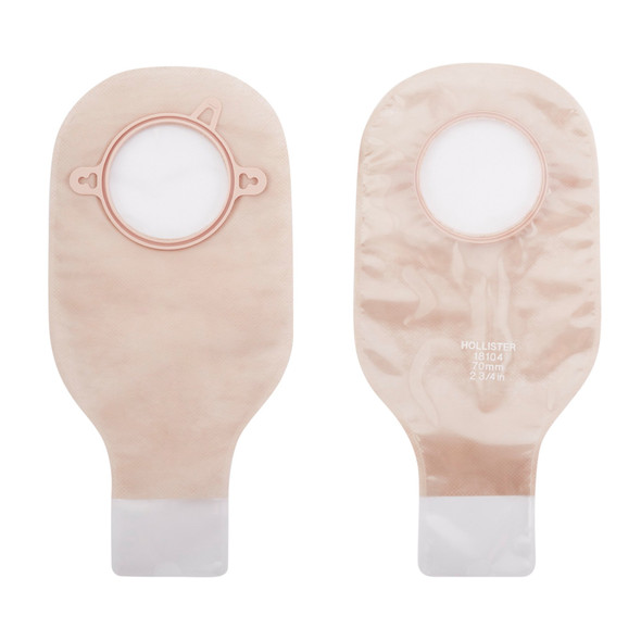 New Image Drainable Transparent Colostomy Pouch, 12 Inch Length, 2¾ Inch Flange