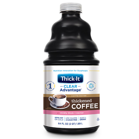 Thick-It Clear Advantage Nectar Consistency Coffee Thickened Beverage, 64-ounce Bottle