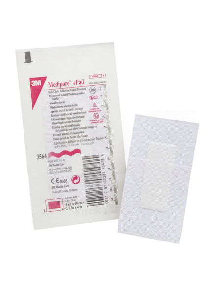 Adhesive_Dressing_DRESSING__WND_ADHSV_MEDIPORE_+PAD_2_3/8"X4"_(50/BX)_Adhesive_Bandages_3564