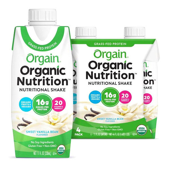 Orgain Organic Vanilla Oral Supplement, 11 oz. Carton