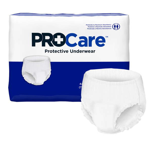 ProCare Moderate to Maximum Absorbent Underwear, Large