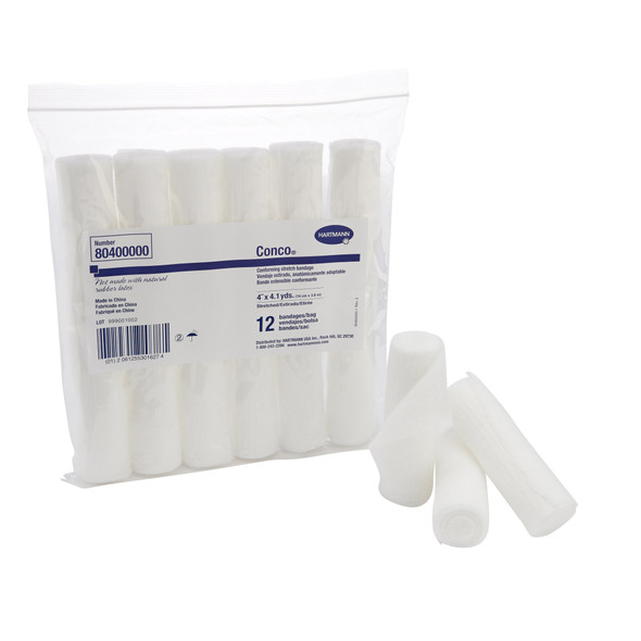 Conco NonSterile Conforming Bandage, 4 Inch x 4-1/10 Yard