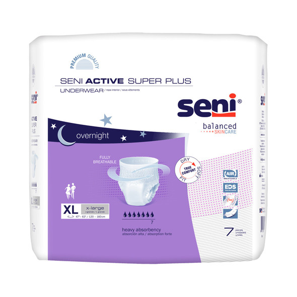 Seni Active Super Plus Heavy Absorbent Underwear, Extra Large