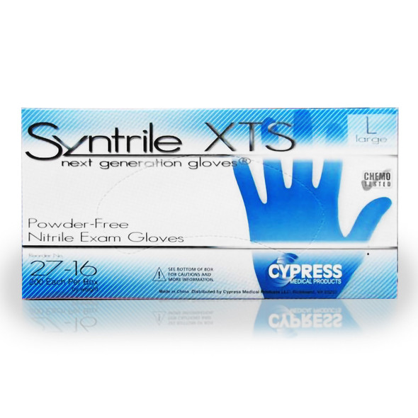 Syntrile XTS Nitrile Standard Cuff Length Exam Glove, Large, Blue