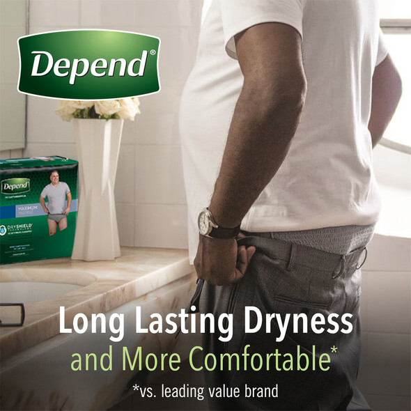Male Adult Absorbent Underwear Depend FIT-FLEX Pull On with Tear Away Seams Large Disposable Heavy Absorbency 34/CS Male Adult Absorbent Underwear Depend FIT-FLEX Pull On with Tear Away Seams Large Disposable Heavy Absorbency 34/CS