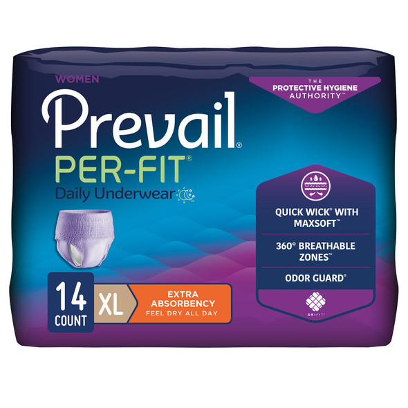 Prevail Per-Fit Women Extra Absorbent Underwear, Extra Large