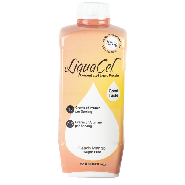 LiquaCel Peach Mango Oral Protein Supplement, 32 oz. Bottle