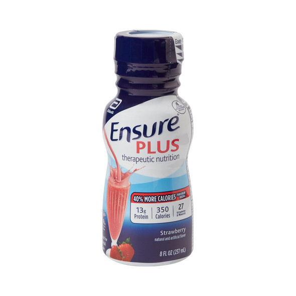 Ensure Plus Strawberry Oral Supplement, 8-ounce bottle