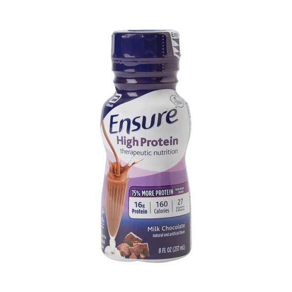 Ensure High Protein Therapeutic Nutrition Shake Chocolate Oral Supplement, 8 oz. Bottle