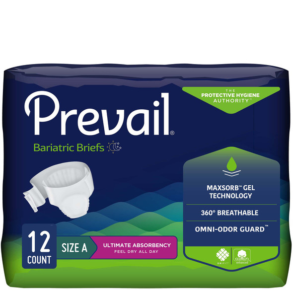 Prevail Bariatric Ultimate Incontinence Brief, Size A