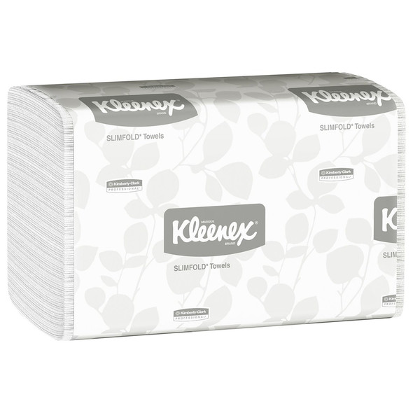 Kleenex Slimfold Towels, Absorbency Pockets, White, Single Ply