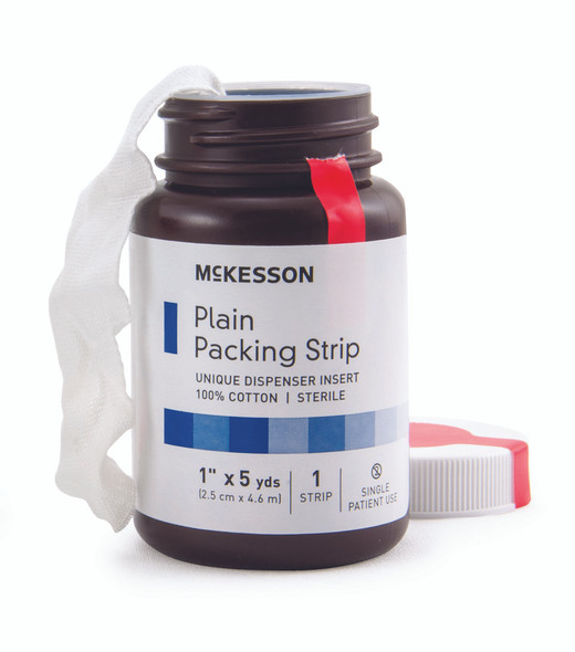 McKesson Nonimpregnated Wound Packing Strip, 1 Inch x 5 Yard