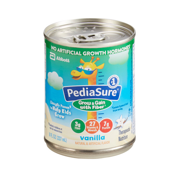 PediaSure Grow & Gain with Fiber Vanilla Pediatric Oral Supplement, 8 oz. Can