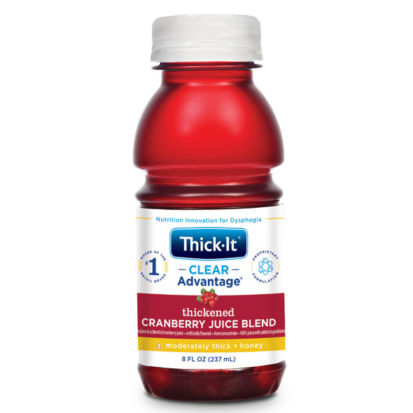 Thick-It Clear Advantage Honey Consistency Cranberry Thickened Beverage, 8 oz. Bottle