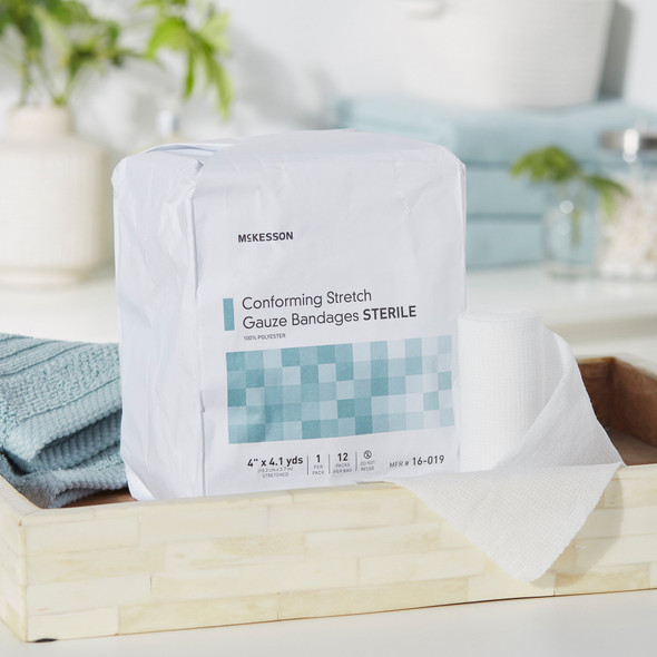 Conforming Bandage McKesson 4 Inch X 4-1/10 Yard 1 per Pack Sterile Roll Shape 96/CS