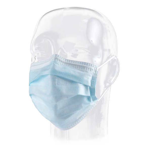 Precept Medical Products Pleated Procedure Mask, Blue