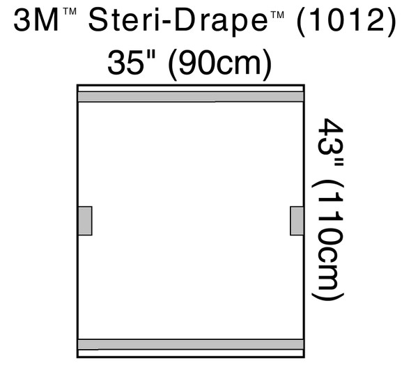 3M Steri-Drape Fluoroscope Cover, Sterile, Transparent Plastic, Disposable, 35" x 43"