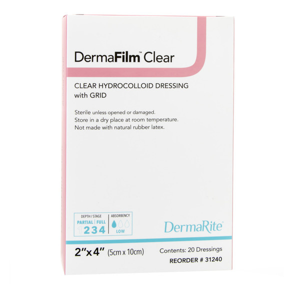 DermaFilm Hydrocolloid Dressing, 2 x 4 Inch