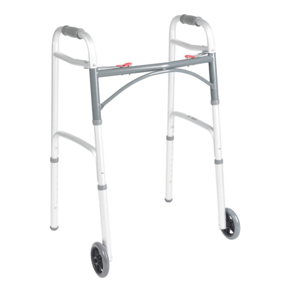 McKesson Junior Aluminum Folding Walker, 25  32¼ Inch Height