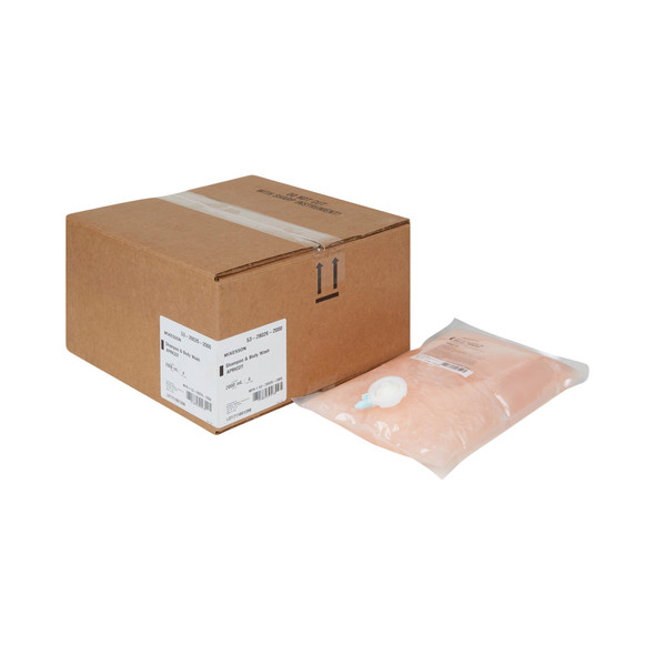 Shampoo and Body Wash McKesson 2,000 mL Dispenser Refill Bag Apricot Scent 4/CS Shampoo and Body Wash McKesson 2,000 mL Dispenser Refill Bag Apricot Scent 4/CS