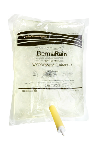 DermaRain Shampoo and Body Wash 800 mL Dispenser Refill Bottle