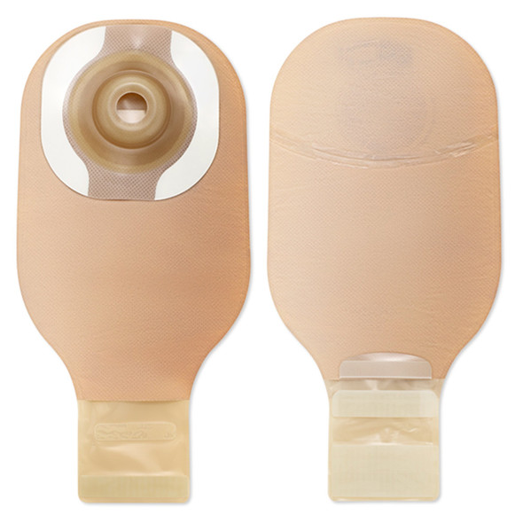 Premier One-Piece Drainable Beige Filtered Ostomy Pouch, 12 Inch Length, 3/4 Inch Stoma