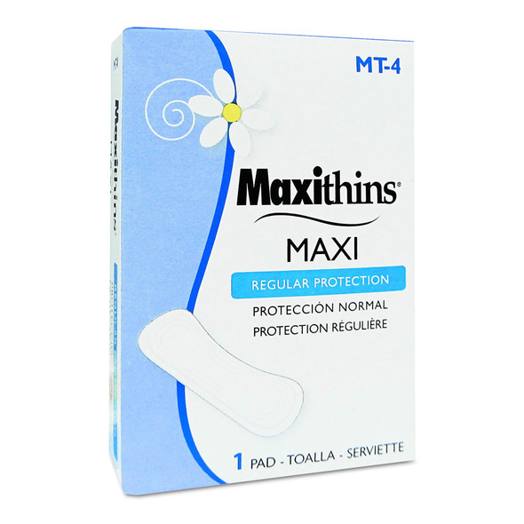 Feminine Pad Maxithins Maxi Regular Absorbency