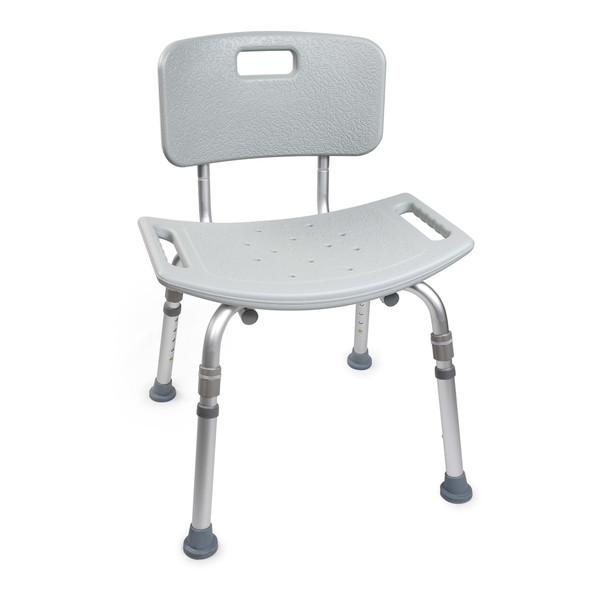 McKesson Aluminum Bath Transfer Bench with Removable Back