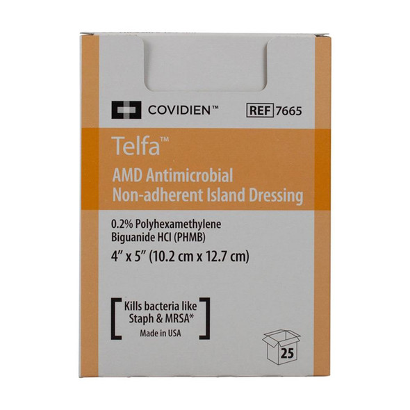 Covidien Telfa Impregnated Antimicrobial Dressing, 4 x 5 Inch