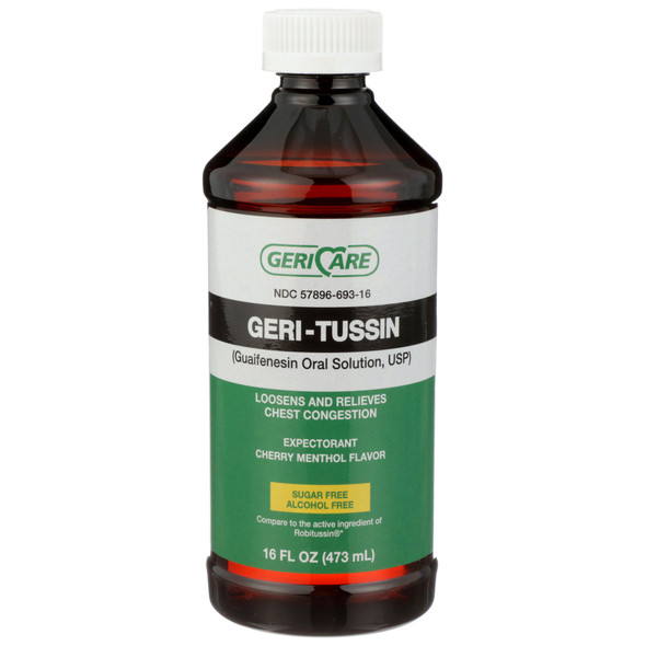 Geri-Care Guaifenesin Cold and Cough Relief, 16-ounce Bottle