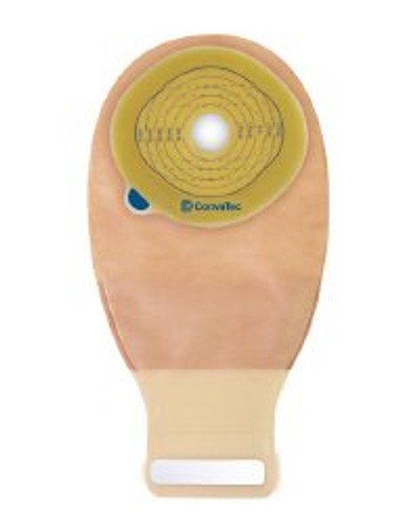 Esteem + One-Piece Drainable Beige Ostomy Pouch, 12 Inch Length, 1-3/8 Inch Stoma