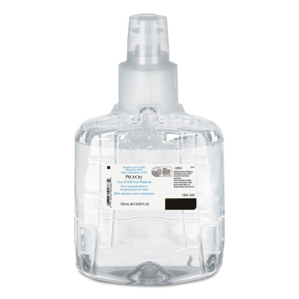 GOJO Provon Clear and Mild Foam Handwash 1,200 mL, Dispenser Refill Bottle, Unscented